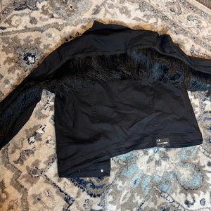 Fashionnova curve fringe denim jacket